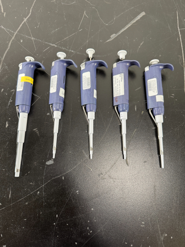 Image of Rainin Pipet Lite Single Channel Pipettes - Quantity 5